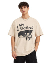 I Am Watching You Oversized T-Shirt – Beige