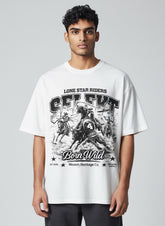 SELEKT Born Wild Rodeo Graphic Street T-Shirt - Classic White
