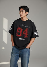 Street Division 94 Varsity Graphic Oversized T-Shirt