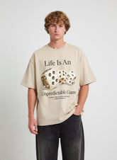 Unpredictable Game Oversized T-Shirt – Beige