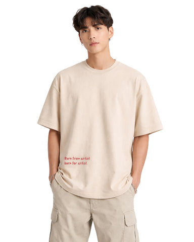 Born for Artist Oversized T-Shirt – Beige