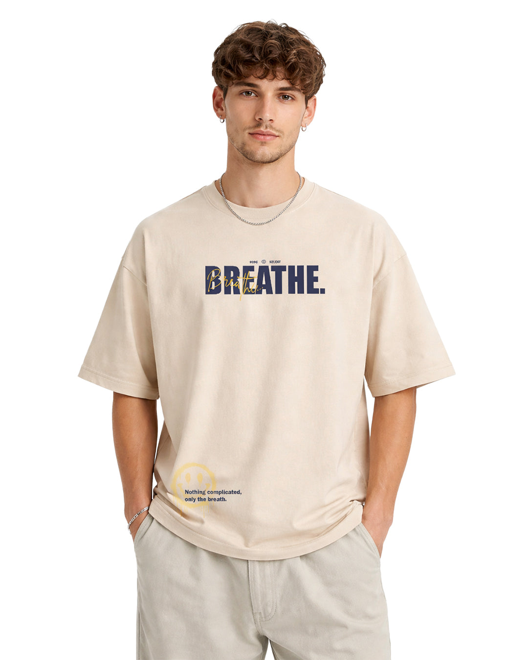 Breathe Oversized T-Shirt – Beige