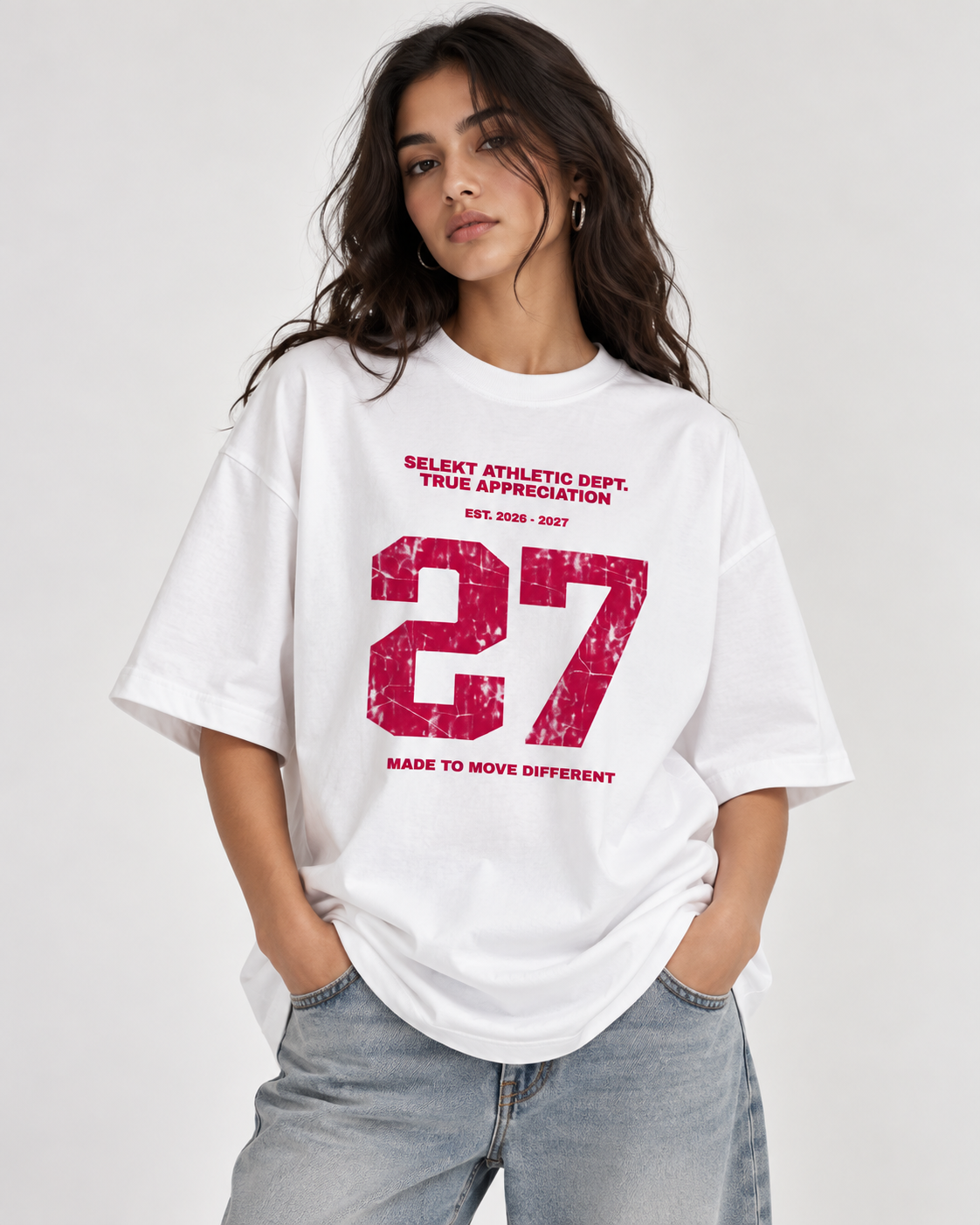 Women’s 27 – Athletic Appreciation Oversized T-Shirt  – 180 GSM