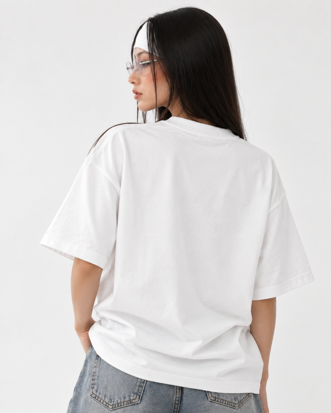 "Women's Lover Energy Oversized T-Shirt - White - 180 GSM Regular Fit "