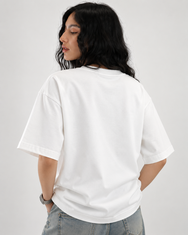 Women’sAdult Life: It’s OK to Not Be OK” Relaxed Fit White Oversized T-Shirt – 180 GSM “