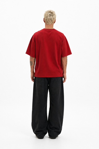Never Look Back – Graphic Statement Tee - Red