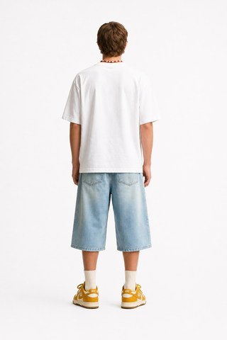 Never Look Back – Graphic Statement Tee - Classic White
